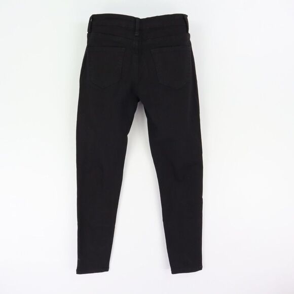 Boohoo Skinny Jeans Distressed Mid Rise Womens‎ Size 4P Black Denim Stretch NWT - Picture 2 of 7